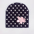 Modern Elegant Baby Girl Hat Cap With Bow and Dots Cotton Flower Beanie for Girls Butterfly Knot