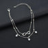 Heart Bohemian Silver Color Anklet Bracelet Heart shape Female Anklets foot Jewelery Style 2020