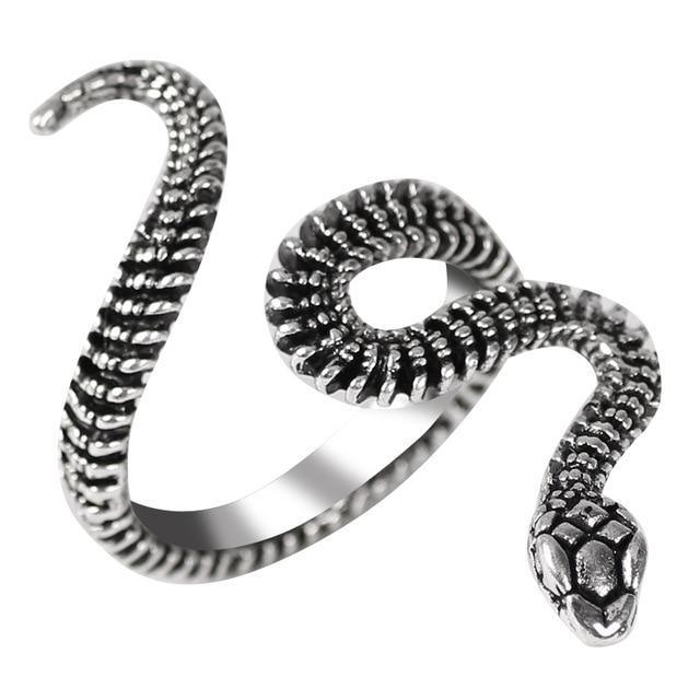 Fashion Retro Exaggerated Spirit Snake Ring Personality Punk Wind Snake-Shaped Nightclub Style  Ring For Women and Girs Student Trend Jewelry Design