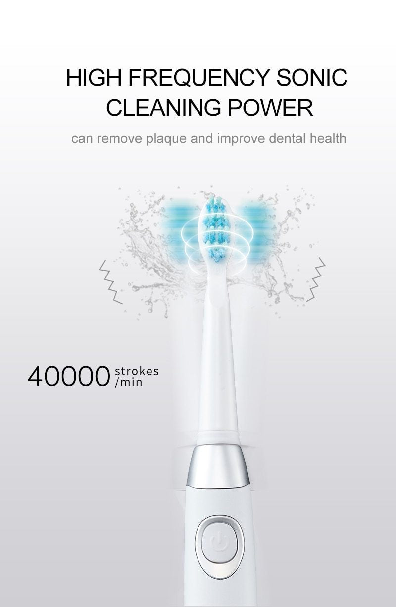 Sonic Electric Toothbrush For Adults And Kids Brush Heads Travel Case Included and Folding Cup 5 Modes USB Rechargeable Bulid in 2 Mins Timer 40000 VPM M10 Smart Ultrasonic Teethbrush Travel Case Oral Care Brush 8 Teeth Heads