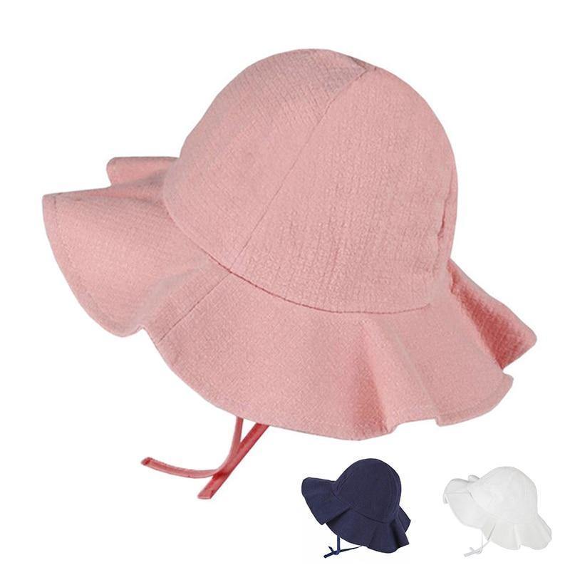 Baby Girl Summer Outdoor Beach Floral  Lovely Lace Princess  Bucket Sun Hat For Girls