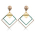 New Korean Heart Statement Drop Earrings  For Women In Fashion Vintage Geometric Acrylic Dangle Hanging Earring Jewelry Style