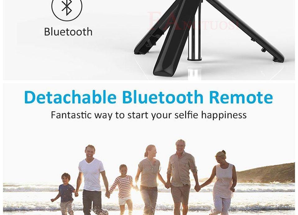 3 in 1 Wireless Bluetooth Selfie Stick Extendable Handheld Monopod Foldable Mini Tripod With Shutter Remote