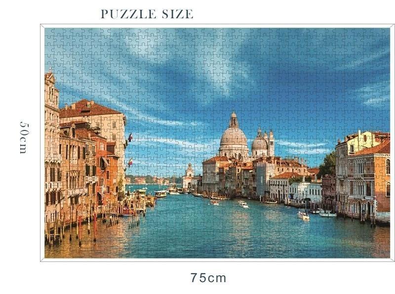 New Modern Stevvex Puzzles 1000 pieces Assembling picture Landscape puzzles toys for Adults Children Kids Educational Games Toys With Cities and Natures