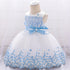 Leaf Embroidered Princess  Children Elegant Dress For Girls  Baby Wedding Dresses Unique Design