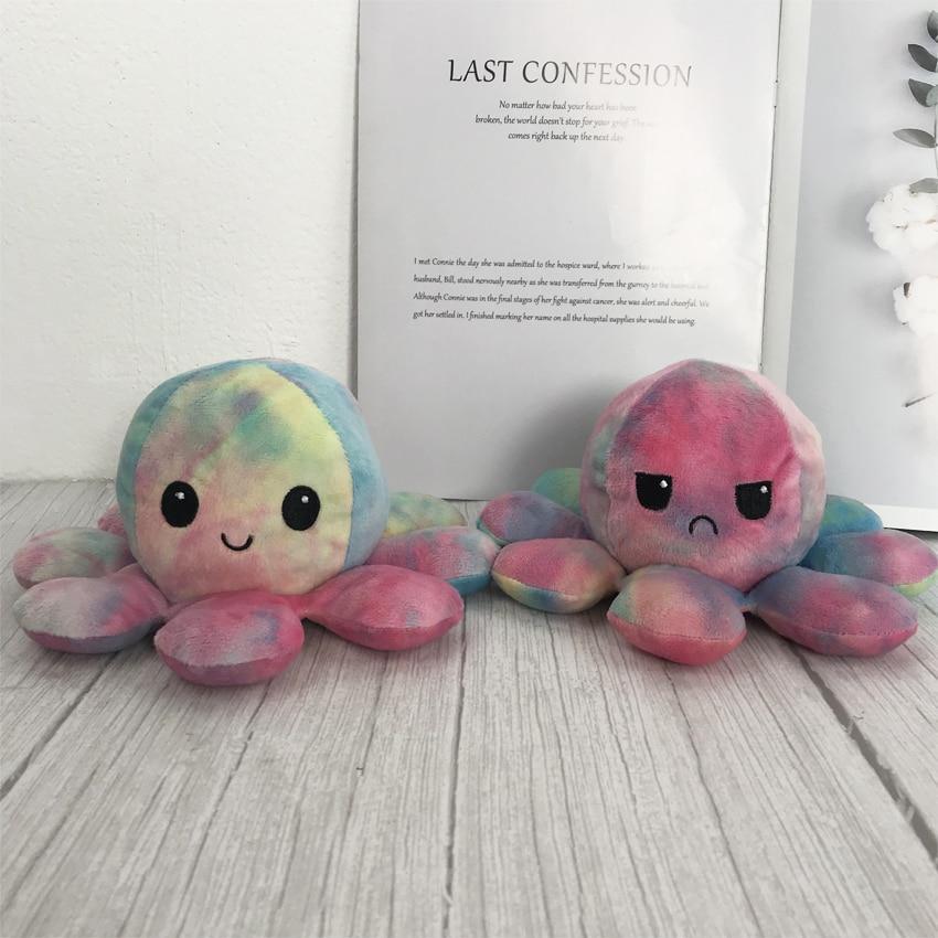 Reversible Flip Octopus Plush Stuffed Toy Soft Animal Home Accessories Cute Animal Doll Children Gifts Baby Plush Toy For Kids