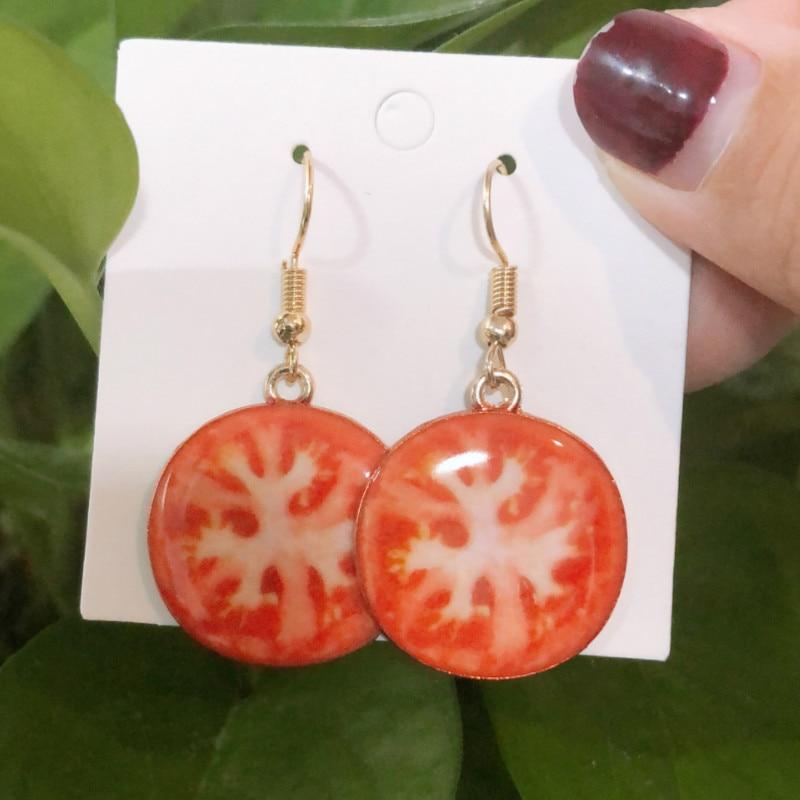 Unique Resin Stereo Lemon Orange Earrings With Long Pendant Fashion Summer Fruit Jewelry Designs For Girls And Teenagers