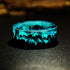 Luxury Apstract Handmade Glow Ring In Mountains Wooden Inside Magical World Style In A Tiny Landscape For Women and Men Jewelry Finger Rings