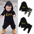 Baby Boy Letter Hoodie T-Shirt Tops and  Camo Pants Outfits In Modern New Printed Style For Kids