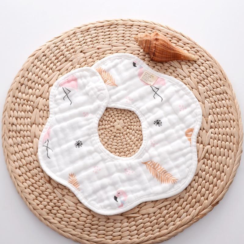 Unisex 360 Degree Rotation 8 Layers Gauze For Baby Kids Burp Cloth For Newborn Infant Saliva Towel