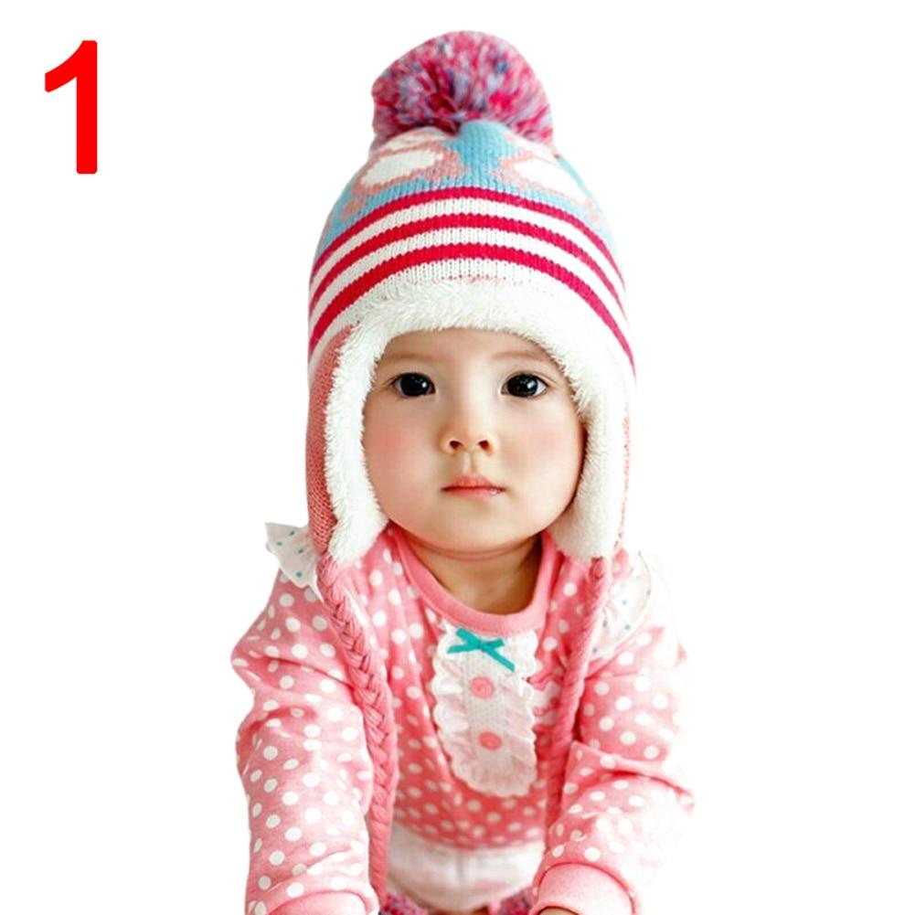 Modern New Baby Boys and Girls Winter Warm Knitted Crochet Ear flap Beanie Wool Cute Penguin Cap For Kids