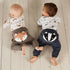 Luxury Modern Trend Style Newborn Baby Boy Girl Fox print Tops Romper Long Pants Autumn Outfits Clothes For Girls And Boys