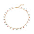 Vintage Reto Tribal Women Gold Shiny Colorful Necklace for Women With Charming Colorful Stone Chain