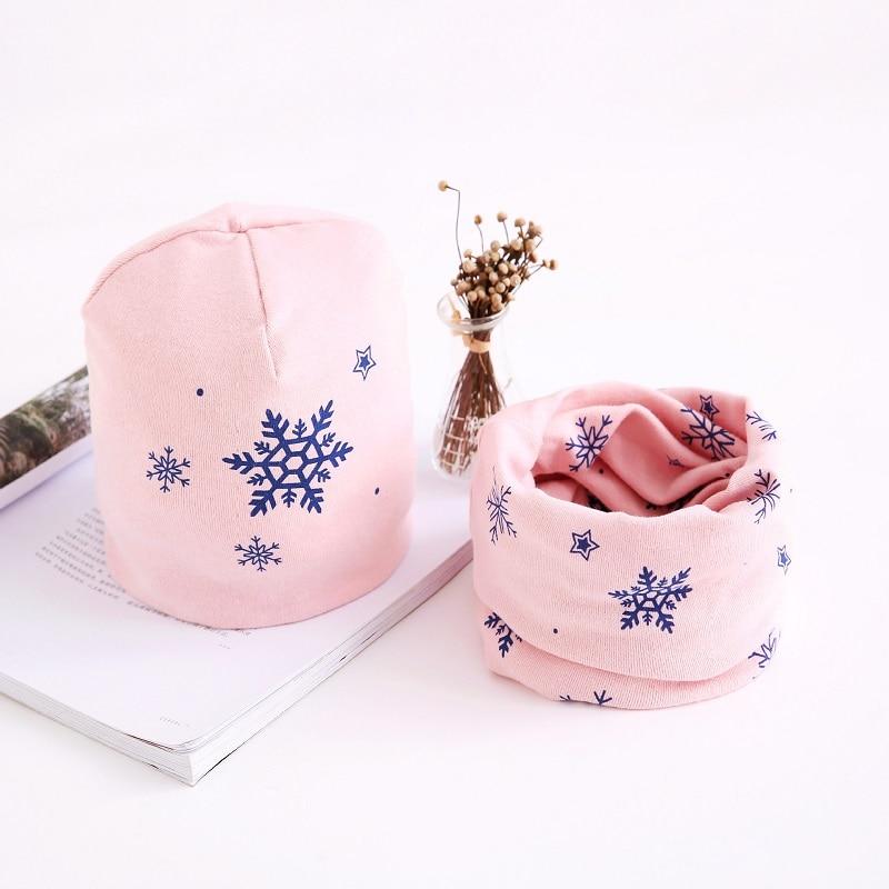 Star Print Cotton Hat And Scarf  Baby Beanie Kids Caps Children's Accessories In Modern New Design For Boys and Girls