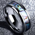 Elegant Luxury Abalone Shell Stainless Steel Ring For Mens & Women Wedding Engagement Jewelry