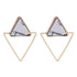 Modern Women's Earrings Color Metal Simple Charm Hollow Geometric Pendant For Winter Jewelry Lover Gift