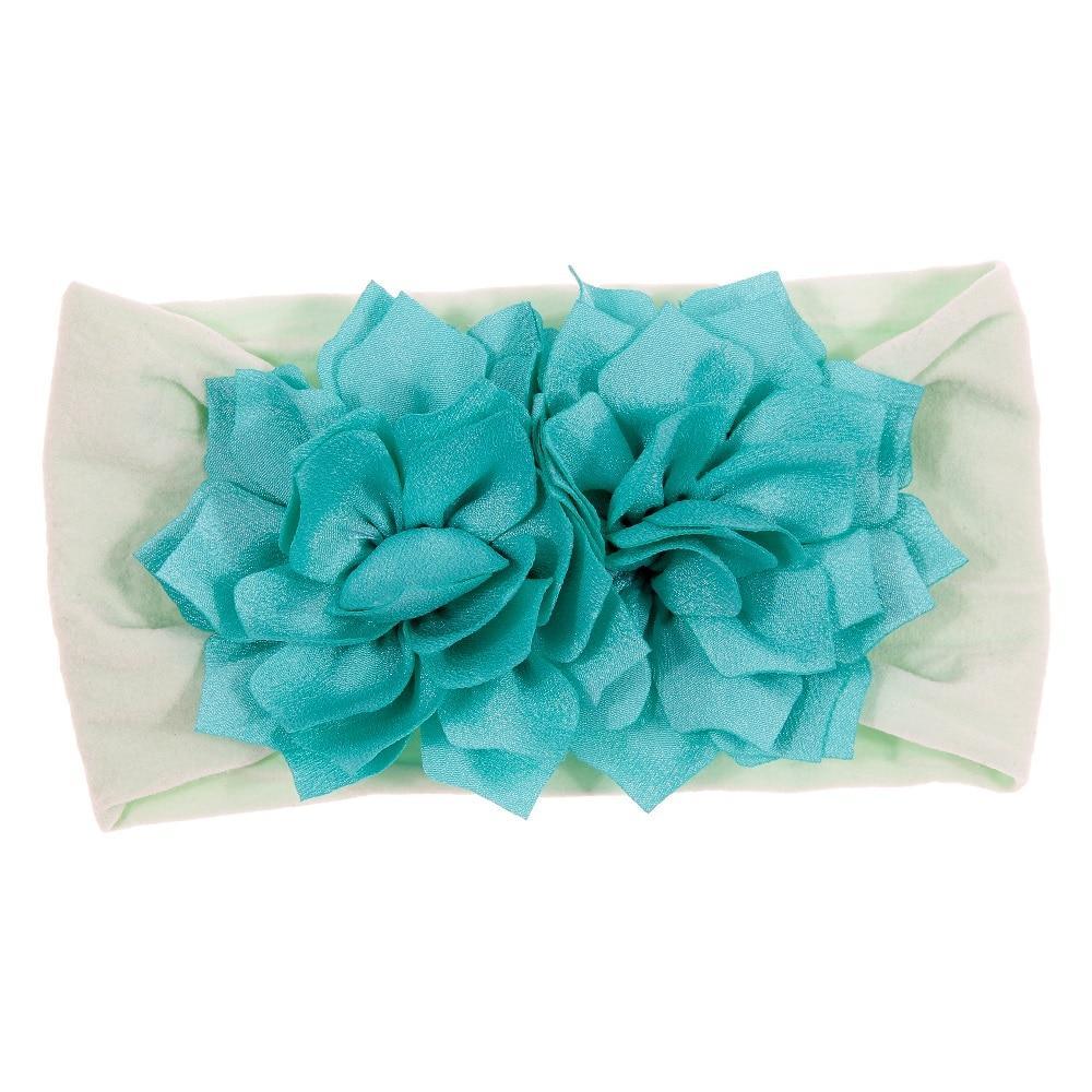 Cute 1PCS Baby Girls Lotus Flower Nylon Headband Knot Elastic Newborn Toddler Headwraps Kids Hair Accessories Gifts