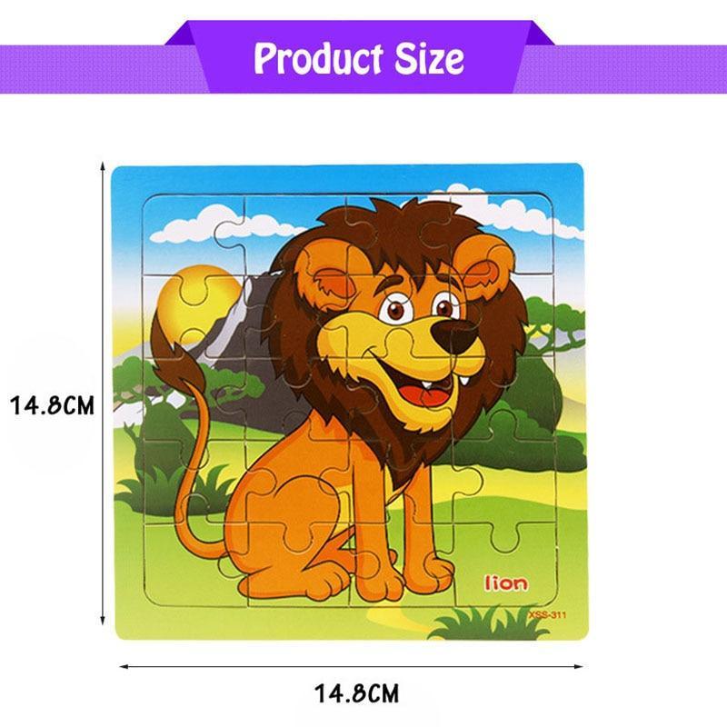 38 Style Cartoon Wooden Puzzle Children Animal/ Vehicle Toy For  2-6 Year Baby Early Educational Toys for Kids