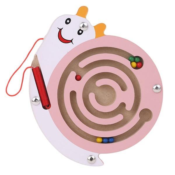 Children Magnetic Maze Toy Kids Wooden Puzzle Game Toy Kids Early Educational Brain Teaser Wooden Toy Intellectual Stevvex Board