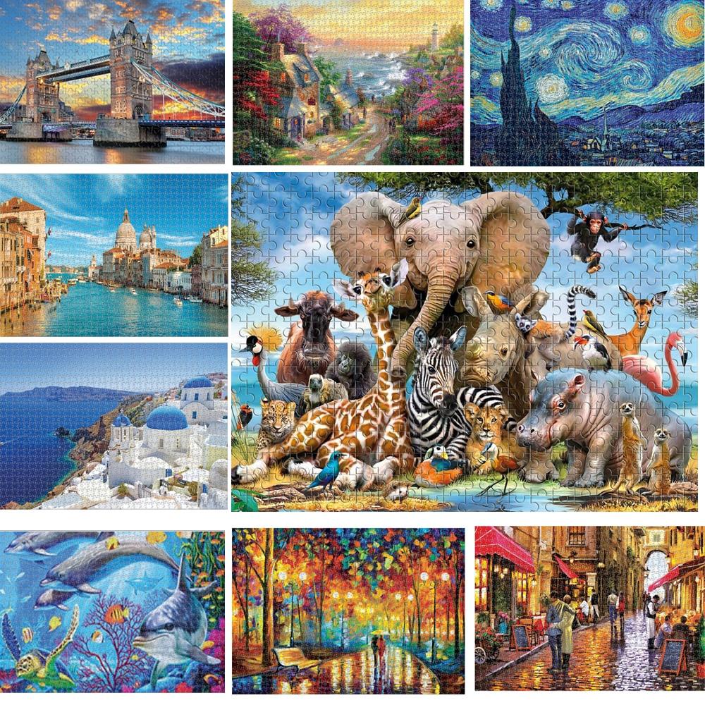 Puzzles 1000 Pieces Wooden Assembling Picture Space Travel Puzzles Toys For Adults Children Kids Home Games