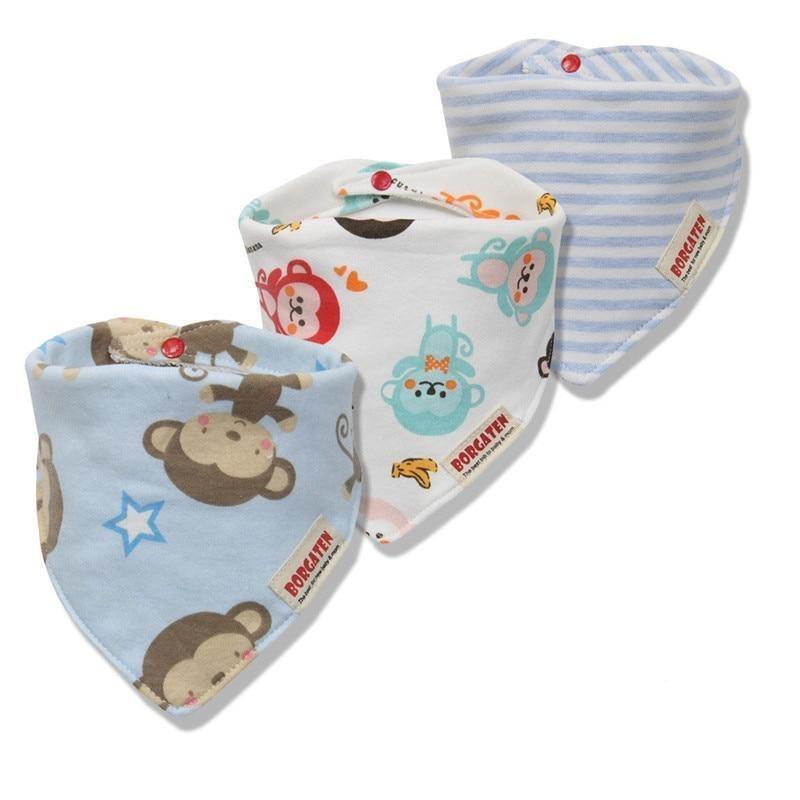 Cartoon Cotton Newborn Baby Boys and Girls Bibs Baby Towel Scarf Children Cravat Infant Kids Scarf