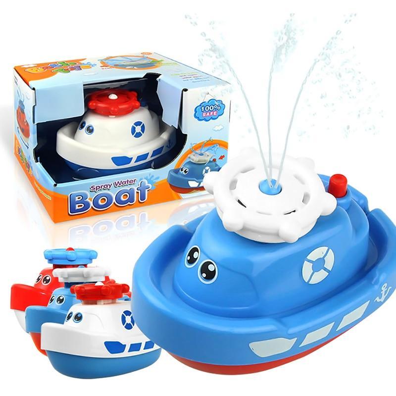 Modernt Trend Cartoon Baby Bath Toy Electric Rotating Spraying Water ship Toy For Infant Water Jet Boat Bathroom Toy For Kids