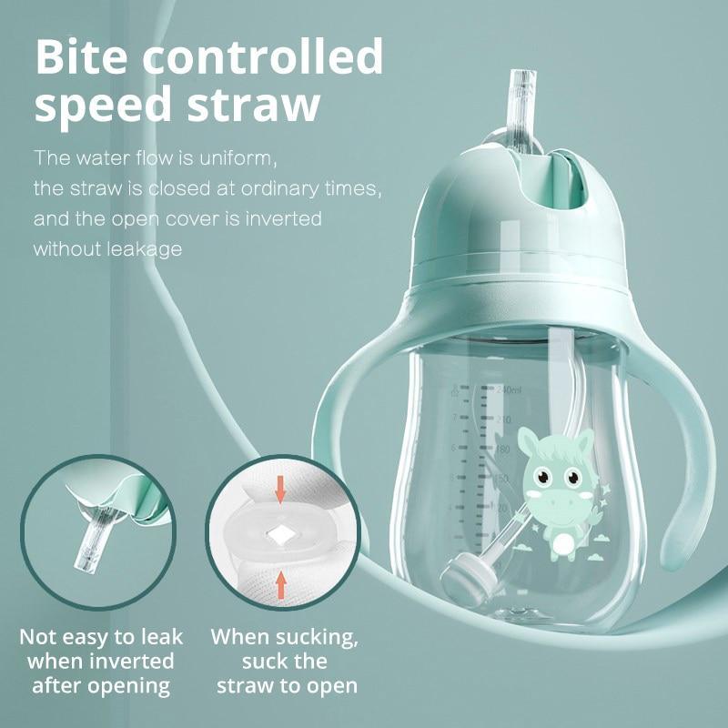 Baby Bottles Drinking Cup Feeding Bottle Wide-Caliber Drinking Milk Drinking Water Dual-use Bottle For baby and Kids