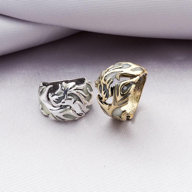 Modern Retro Individuality Rings For Women And Men Elegant Necessary Accessories For Nightclubs And Bars Personality Luxury Dragon Long Fashion Jewelry Ring