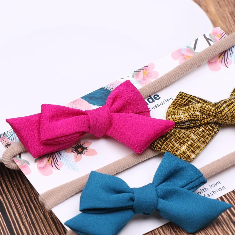 Cute Bow Baby Headband for Girl Nylon Head Bands Turban Newborn Headbands Hairbands for Kids Baby Hair Accessories For Baby