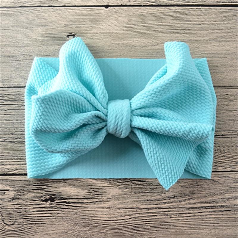 Newborn Large Bow Headwrap for Baby Girl Fabric Messy Bow Headband Turban Bowknot Tie