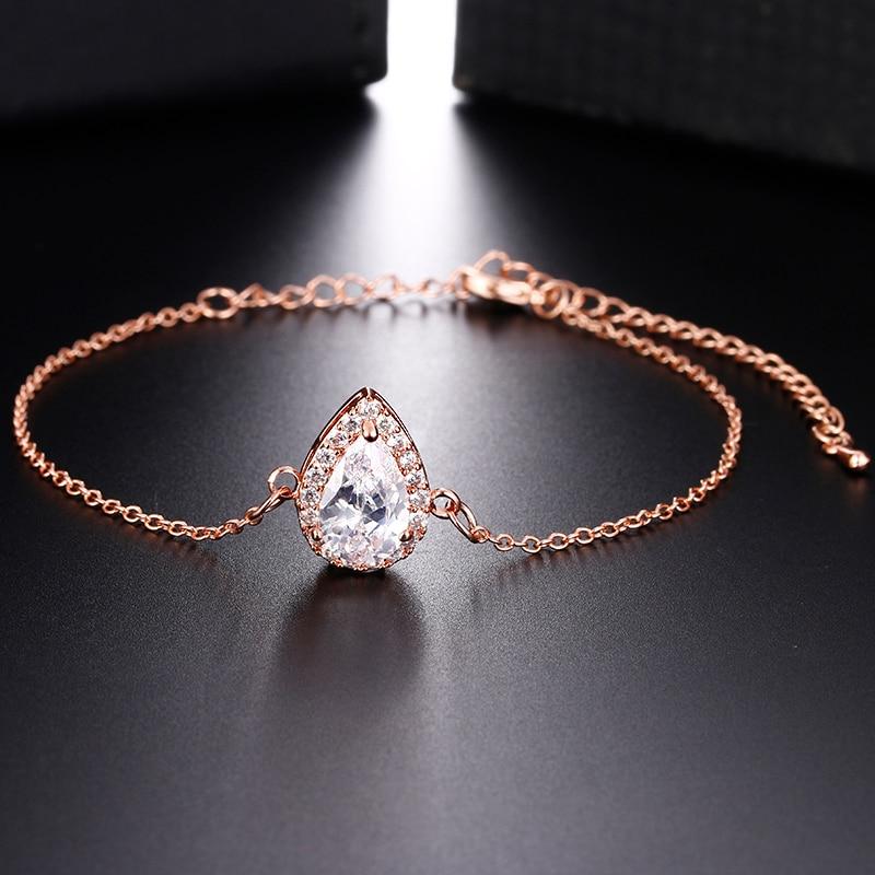 Modern Water Drop Cubic Zirconia Elegant Wedding Jewelry Sets Inlay Luxury Amazing Crystal Bridal Jewelry Set