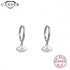 Small Luxury Hoop Epic Earrings Sterling Silver Zircon Earrings Elegant Round Silver Gold Color Eye Hoop