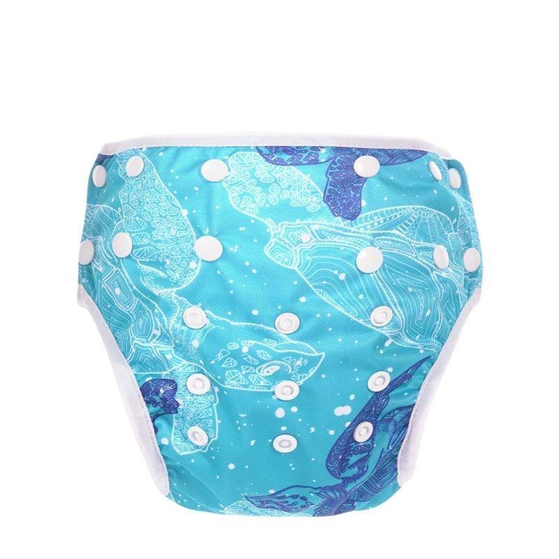 Baby Reusable Swimming Diapers Cartoon Swimwear Children Adjustable Summer Nappy Pants Diaper for Babies