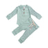 Infant Newborn Baby  Spring Autumn Ribbed Solid Clothes Sets Long Sleeve Bodysuits , Elastic Pants 2PCs