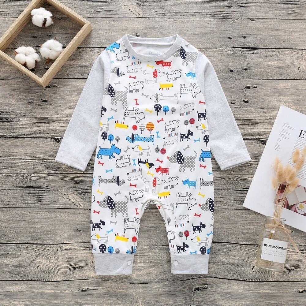 Newborn Baby Boys Girls Rompers cute Animal Printed Long Sleeve Winter Cotton Kid Jumpsuit Playsuit Outfits Clothing