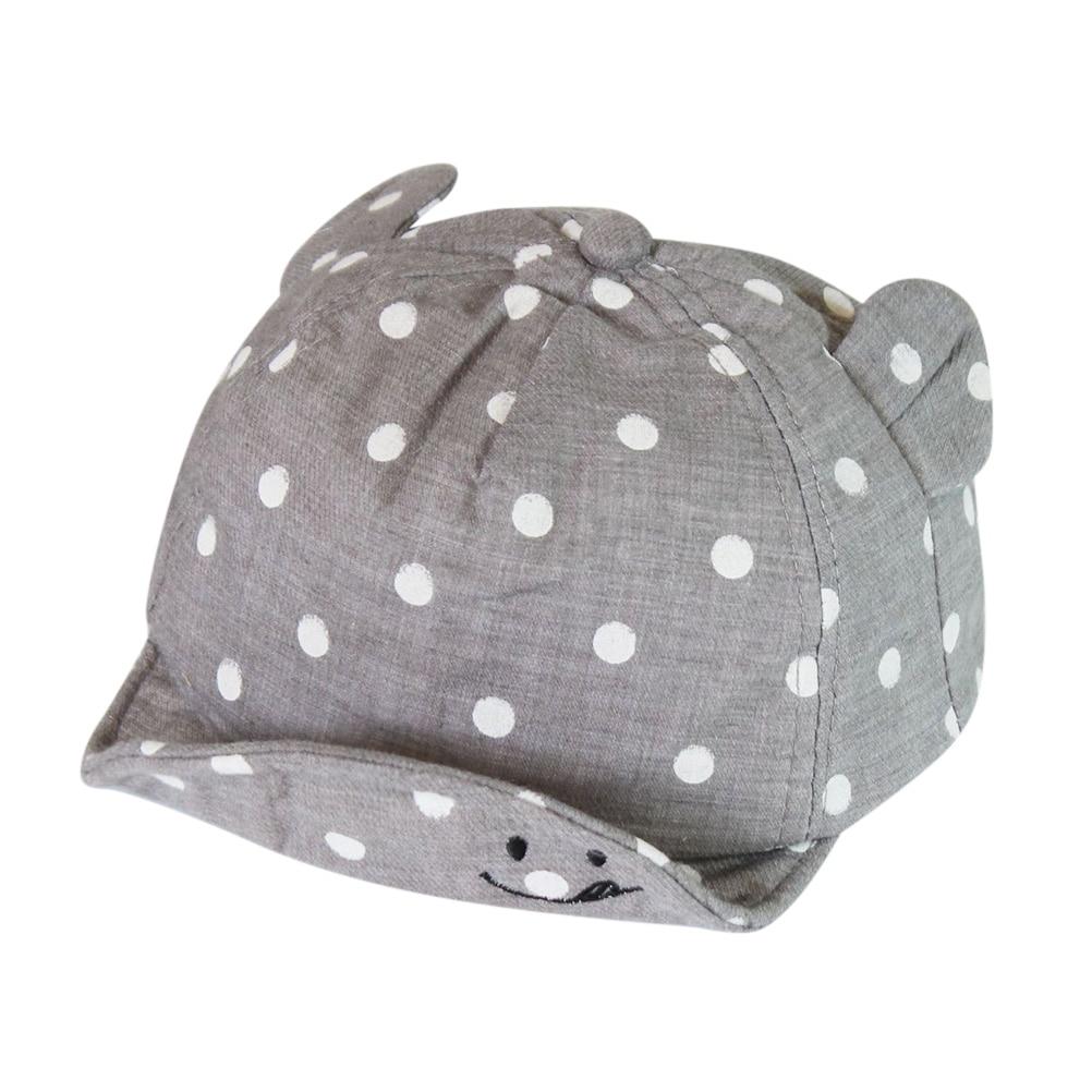 Modern Children Cute Sun Hat Polka Dot Baby Hat Girl Boy Sun Hat With Ears Baseball Cap For Boys Kids