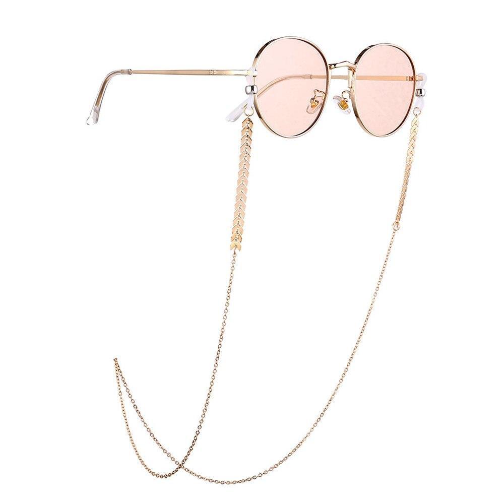 Women Pearls Sunglasses Chains Gold Eyeglasses Chains Sunglasses Holder Necklace Eyewear Accessories