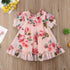 Floral Tulle Dress Kid Baby Girl Flower Puff Sleeve Princess  Wedding Party Pageant Children Dress For All Occasion Elegant New Style