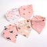 Fashion Modern 5PCS/SET Baby Triangle Double Cotton Bandana Feeding Bibs For Baby Boys/ Girls Baby Kids