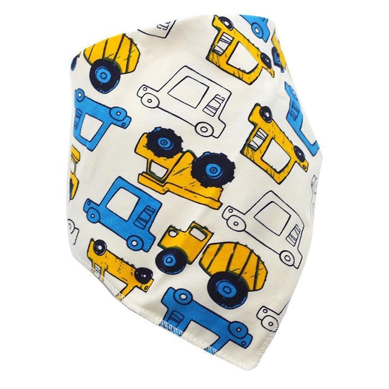 Cotton Cartoon Bandana Feeding Saliva Towel Waterproof Bibs For Baby Burp Accessory Adjustable Button Durable Baby Towels