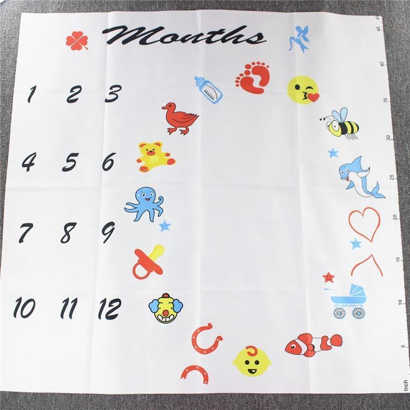 Baby Monthly Growth Milestone Blanket Photography Requirements Background Towel Cute Memory Carpet