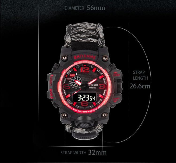 Survival Men Sports Watch With Outdoor Compass In Top Luxury Brand G Style Military Digital Watches Waterproof 50M relogio masculino