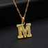 Modern NEW Luxury Shiny Tiny Gold Initial Letter Necklace For Women and Man In Jewelry Hip Hop Retro Design