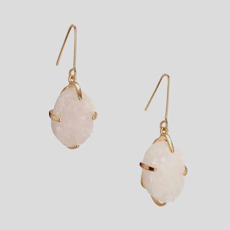 New Modern Irregularity Resin Flower Drop Earrings Stylish Wedding Jewelry For Women Handmade Elegant Earring