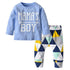 Newborn Baby Boy Clothes Set Long Sleeve Letter Like A Boss T-shirt , Pants Infant Clothing Set For Baby