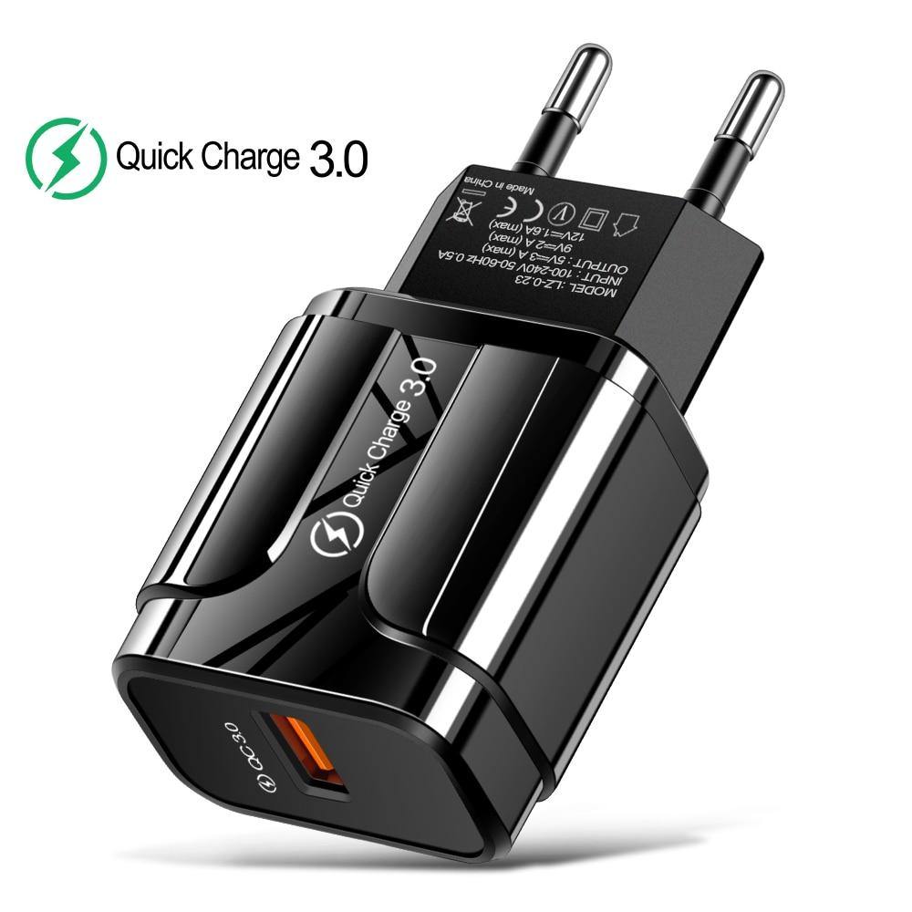 Quick Charge 3.0 USB Charger QC 3.0 Fast Charging  Plug Adapter Wall Mobile Phone Chargers