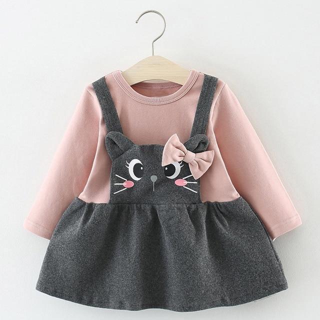 Luxury Modern Newborn Baby Girl Cartoon Dress With Bag Infant Clothing Toddler Dress In elegant New Design Made for Kids