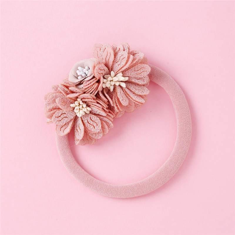 ILuxury Handmade Infant Child Hair Band Three-dimensional Alloy Rhinestone Crown Headdress  Elastic Headband Turban For Baby Girls