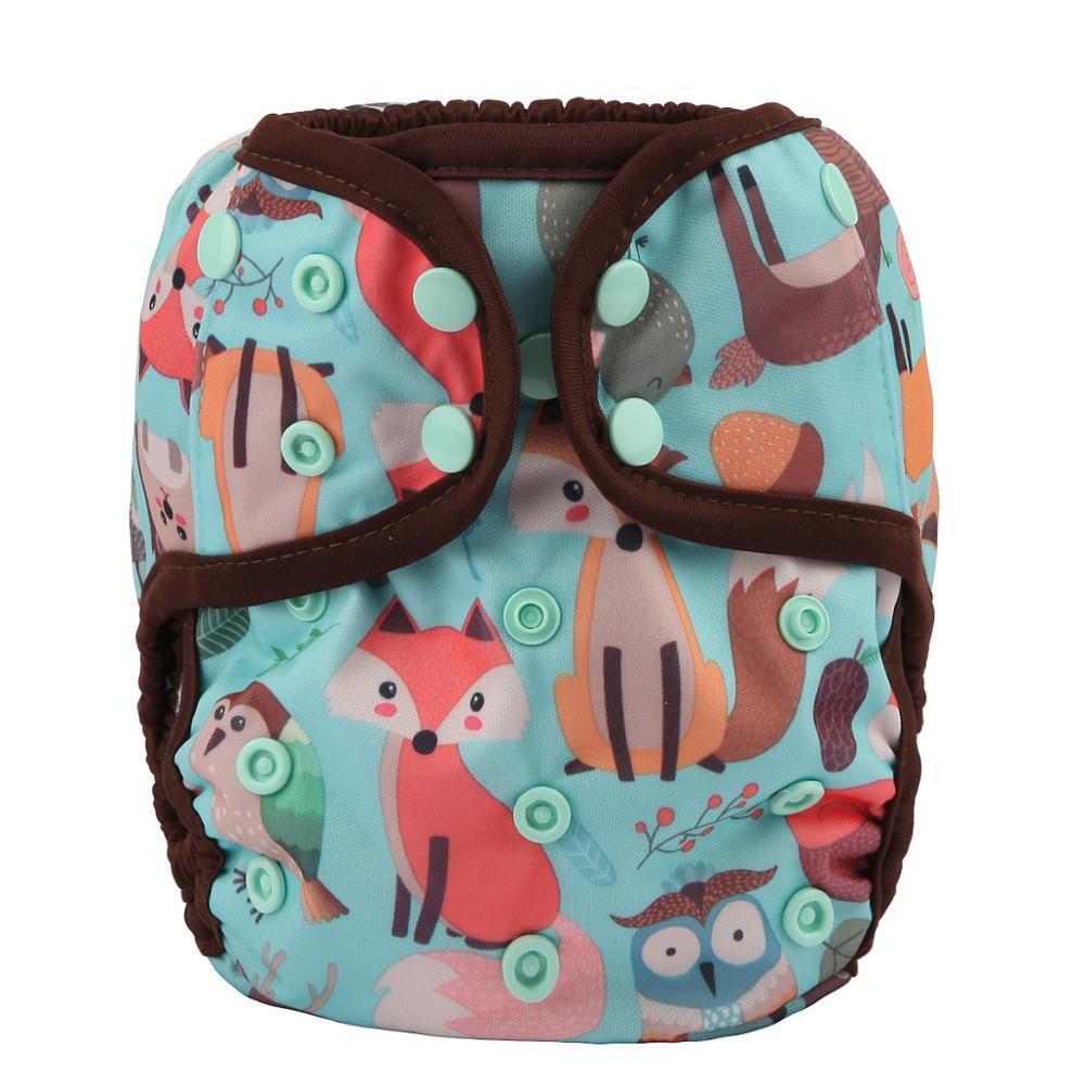 One Size Baby Cloth Diaper Cover Nappy Waterproof Double Gusset Design Adjustable Diapers For Babies