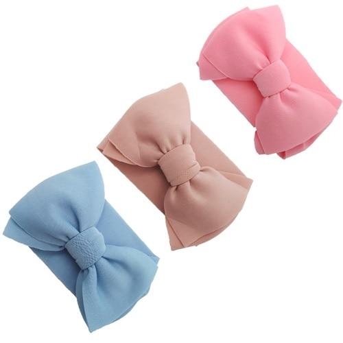 Modern Luxury Elegant Baby Girls Headband Turban Photography Props Baby Hair Accessories Bow 3 Pcs Set For Girls Baby